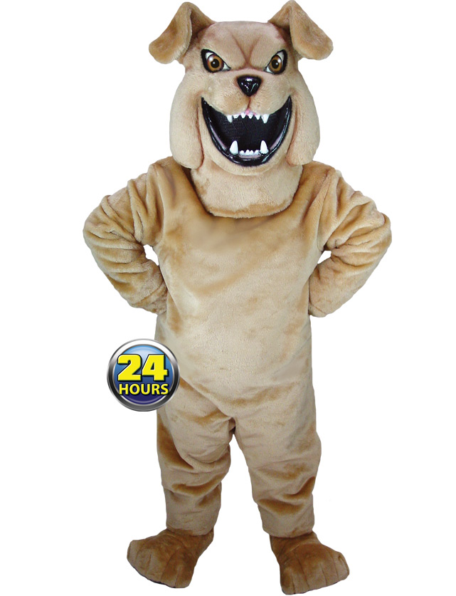 Tan Bulldog Mascot Uniform