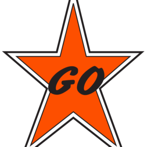 Orange Go Star Temporary Tattoos