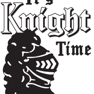Black It's Knight Time Temporary Tattoos