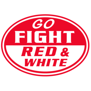 Go Fight Red & White Temporary Tattoos