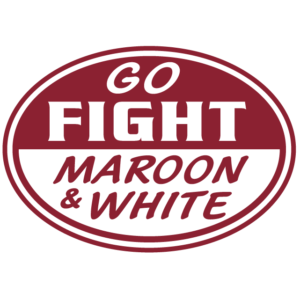 Go Fight Maroon & White Temporary Tattoos