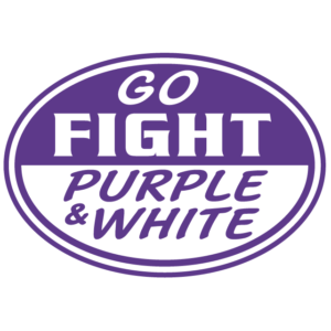 Go Fight Purple & White Temporary Tattoos