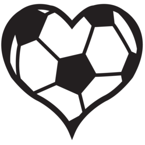 Heart Soccer Ball Temporary Tattoos