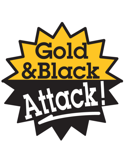 Gold & Black Attack Temporary Tattoos