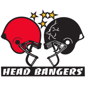 Red & Black Head Bangers Helmet Temporary Tattoos
