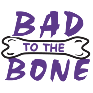 Purple Bad to the Bone Temporary Tattoos