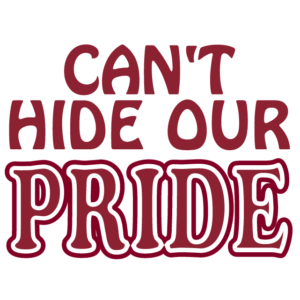 Maroon Can't Hide Our Pride Temporary Tattoos