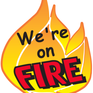 We're on Fire Temporary Tattoos