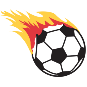 Flaming Soccer Ball Temporary Tattoos
