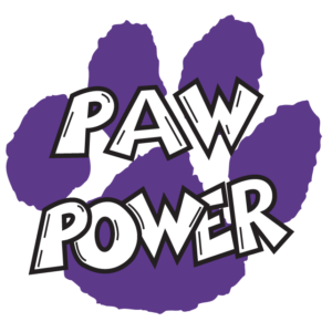 Purple Paw Power Temporary Tattoos