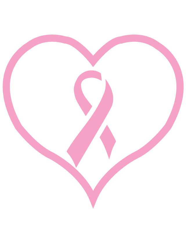 Awareness Pink Ribbon Heart Temporary Tattoos